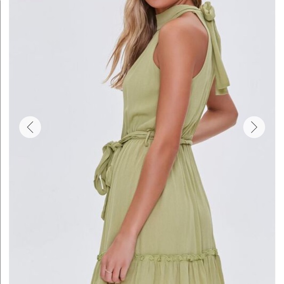 NWT Forever21 Green Halter Dress - Picture 2 of 5